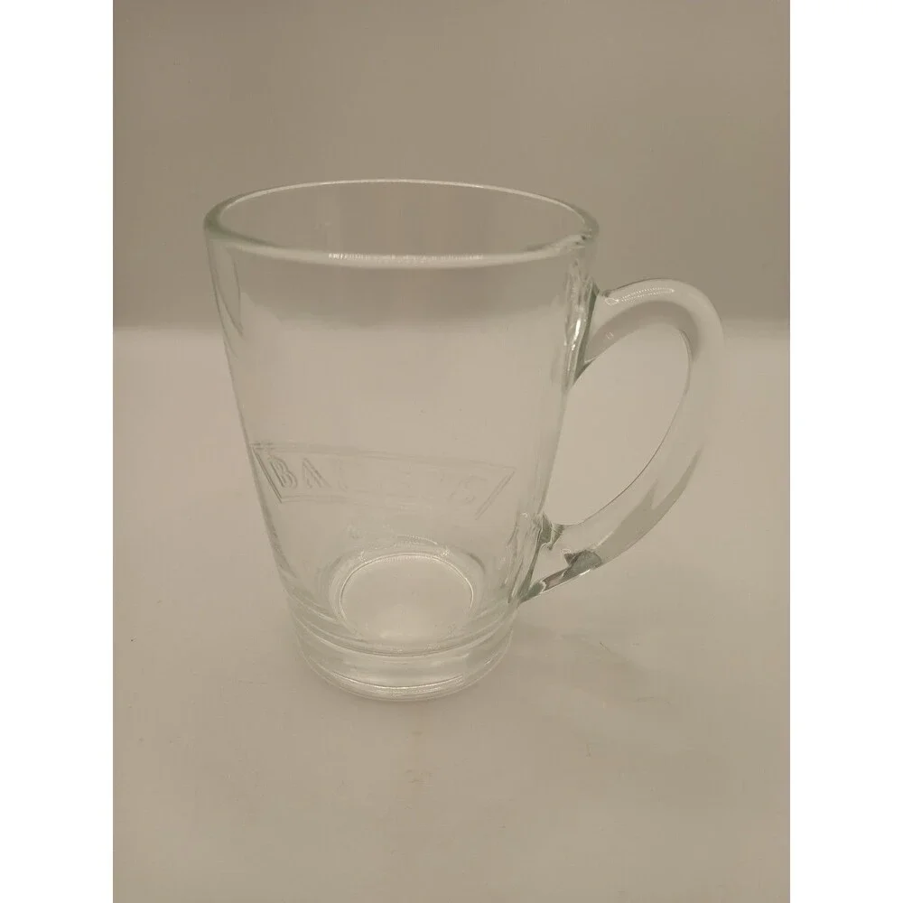 Bailey's Irish Cream Clear Glass Coffee Mug 10 oz EUC